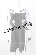 Ank Rouge / ジャージセーラーワンピース  黒 Y-25-08-23-151-CA-OP-SZ-ZY
