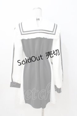 画像3: Ank Rouge / ジャージセーラーワンピース  黒 Y-25-08-23-151-CA-OP-SZ-ZY
