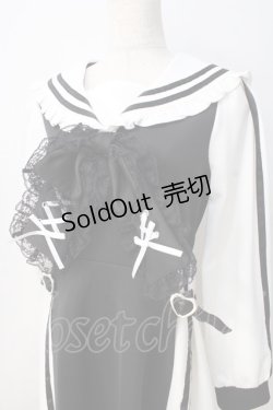 画像4: Ank Rouge / ジャージセーラーワンピース  黒 Y-25-08-23-151-CA-OP-SZ-ZY