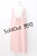 PINK HOUSE / ワッペンリボン付きジャンパースカート  ピンク Y-25-08-23-152-LO-OP-SZ-ZY