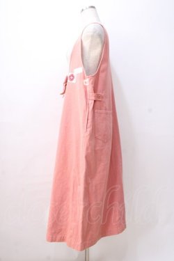 画像2: PINK HOUSE / ワッペンリボン付きジャンパースカート  ピンク Y-25-08-23-152-LO-OP-SZ-ZY