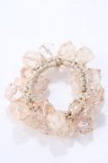 axes femme / クリスタルヘアゴム  淡ピンク Y-25-08-23-003-AX-ZA-HR-ZY