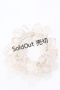 axes femme / クリスタルヘアゴム  淡ピンク Y-25-08-23-003-AX-ZA-HR-ZY