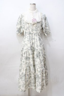 画像1: m petit by misako / TT*AMトワルドジュイワンピース L 淡緑 Y-25-08-23-157-LO-OP-SZ-ZY