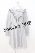 Ank Rouge / チェックフリルワンピース  グレー Y-25-08-23-161-CA-OP-SZ-ZY