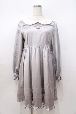 画像1: Ank Rouge / サテンワンピース  グレー Y-25-08-23-162-CA-OP-SZ-ZY
