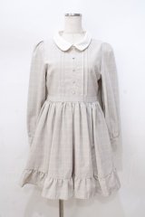evelyn / チェックワンピース  ベージュ Y-25-08-23-163-LO-OP-SZ-ZY