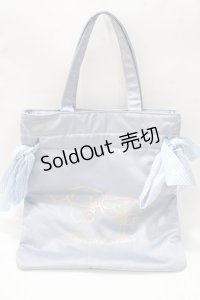 Maison de FLEUR / シナモンWリボントートバック  サックス Y-25-08-23-026-LO-BG-SZ-ZT-K019