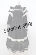 星箱works / リリアンヌ姉妹 ロング丈ワンピース  黒×白 Y-25-08-23-168-PU-OP-SZ-ZY