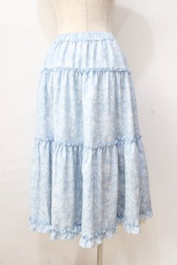 画像2: m petit by misako / NINA'S RVパニエスカート  サックス Y-25-08-23-169-LO-SK-SZ-ZY