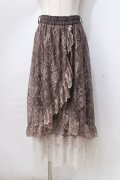 axes femme / ラッフルフリルレーススカート F ブラウン Y-25-08-23-172-AX-SK-SZ-ZY