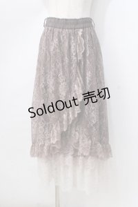 axes femme / ラッフルフリルレーススカート F ブラウン Y-25-08-23-172-AX-SK-SZ-ZY