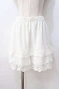 axes femme POETIQUE / レースフリルミニペチパンツ M 生成り Y-25-08-23-173-AX-PA-SZ-ZY