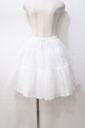 axes femme kawaii / ボリュームオーガンジーパニエ M 白 Y-25-08-23-177-AX-SK-SZ-ZY