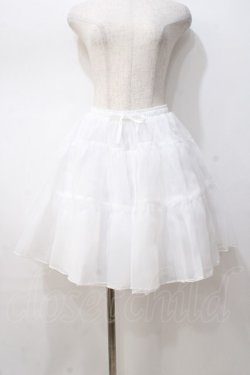 画像1: axes femme kawaii / ボリュームオーガンジーパニエ M 白 Y-25-08-23-177-AX-SK-SZ-ZY