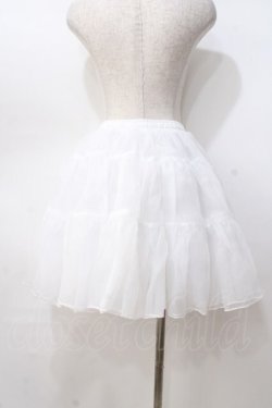 画像2: axes femme kawaii / ボリュームオーガンジーパニエ M 白 Y-25-08-23-177-AX-SK-SZ-ZY
