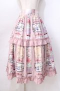 axes femme kawaii / ティティ×ベアファミリースカート  ピンク Y-25-08-23-179-AX-SK-SZ-ZY