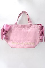 Maison de FLEUR / ロゴハンドトートバッグ  ピンク Y-25-08-23-028-LO-BG-SZ-ZY