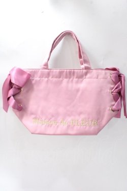 画像1: Maison de FLEUR / ロゴハンドトートバッグ  ピンク Y-25-08-23-028-LO-BG-SZ-ZY