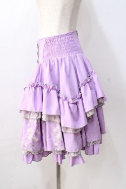 画像2: Ozz oneste / 枝垂れ桜刺繍ボリュームスカート  パープル Y-25-08-23-186-OO-SK-SZ-ZY