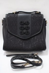 axes femme POETIQUE / チャイナ釦デザインバッグ  黒 Y-25-08-23-031-AX-BG-SZ-ZY