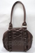 axes femme kawaii / ツインリボンラウンドバッグ  ブラウン Y-25-08-23-032-AX-BG-SZ-ZY