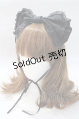 morpho / ビックリボンヘッドドレス  黒 Y-25-08-23-036-LO-AC-AS-ZY