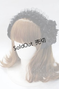 画像1: Ruha Garden / コサージュカチューシャ  黒 Y-25-08-23-042-GO-AC-SZ-ZY