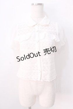画像1: LIZ LISA / 総レースブラウス 0 オフ白 Y-25-08-26-001-LO-BL-SZ-ZH