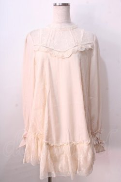 画像1: LIZ LISA / レース切替ワンピース 0 生成り Y-25-08-26-040-LO-OP-SZ-ZY