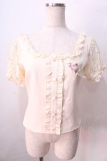 画像1: LIZ LISA / バラ刺繍スクエアブラウス 0 アイボリー Y-25-08-26-006-LO-BL-SZ-ZI (1)