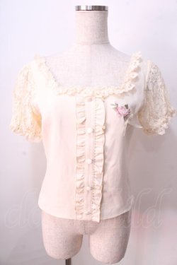 画像1: LIZ LISA / バラ刺繍スクエアブラウス 0 アイボリー Y-25-08-26-006-LO-BL-SZ-ZY