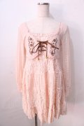 LIZ LISA / ベスト風刺繍入り総レースワンピース 0 ピンク Y-25-08-26-051-LO-OP-SZ-ZY