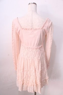 画像2: LIZ LISA / ベスト風刺繍入り総レースワンピース 0 ピンク Y-25-08-26-051-LO-OP-SZ-ZY