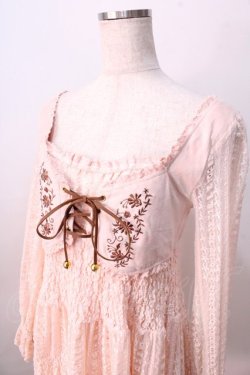 画像3: LIZ LISA / ベスト風刺繍入り総レースワンピース 0 ピンク Y-25-08-26-051-LO-OP-SZ-ZY