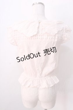 画像2: LIZ LISA / バラ刺繍ドビードットノースリーブブラウス 0 ピンク Y-25-08-26-008-LO-BL-SZ-ZY