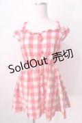 LIZ LISA / 肩リボンギンガムワンピース 0 アカ Y-25-08-26-060-LO-OP-SZ-ZI
