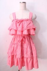 LIZ LISA / 肩あきコットンレースワンピース 0 ピンク Y-25-08-26-062-LO-OP-SZ-ZI