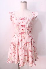 LIZ LISA / ラビットリボン柄ジャンスカ 0 ピンク Y-25-08-26-063-LO-OP-SZ-ZT010