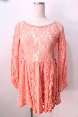LIZ LISA / 総レースワンピース 0 コーラルピンク Y-25-08-26-066-LO-OP-SZ-ZI