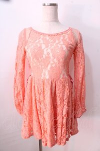 LIZ LISA / 総レースワンピース 0 コーラルピンク Y-25-08-26-066-LO-OP-SZ-ZI