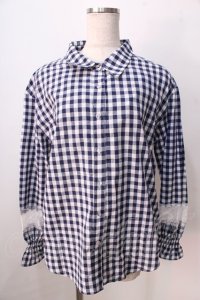 LIZ LISA / 4wayチェックシャツ 0 紺 Y-25-08-26-009-LO-BL-SZ-ZH