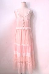 LIZ LISA / コットンレース切替マキシワンピース 0 ピンク Y-25-08-26-068-LO-OP-SZ-ZT020