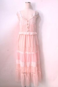 LIZ LISA / コットンレース切替マキシワンピース 0 ピンク Y-25-08-26-068-LO-OP-SZ-ZT020