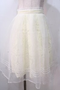 LIZ LISA / オーガンジー重ねレーススカート 0 アイボリー Y-25-08-26-070-LO-SK-SZ-ZT052