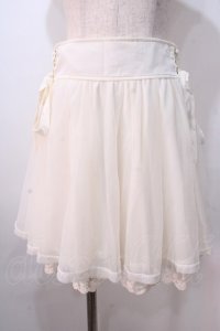 LIZ LISA / サイドリボンチュールスカート 0 オフ白 Y-25-08-26-071-LO-SK-SZ-ZT041