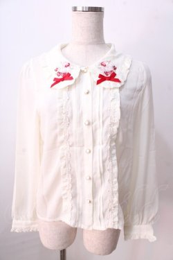 画像1: LIZ LISA / ベリーブーケ刺繍ブラウス 0 アイボリー Y-25-08-26-010-LO-BL-SZ-ZY