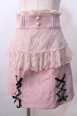 画像1: LIZ LISA / フロントレースアップフリルスカート 0 ピンク Y-25-08-26-082-LO-SK-SZ-ZY