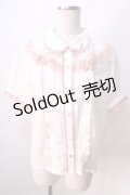 LIZ LISA / レースチュールケープブラウス 0 白×ピンク Y-25-08-26-012-LO-BL-SZ-ZI