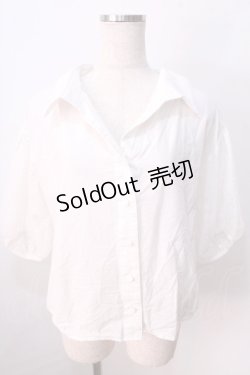 画像1: LIZ LISA / 抜き衿シャツ 0 白 Y-25-08-26-019-LO-BL-SZ-ZT027